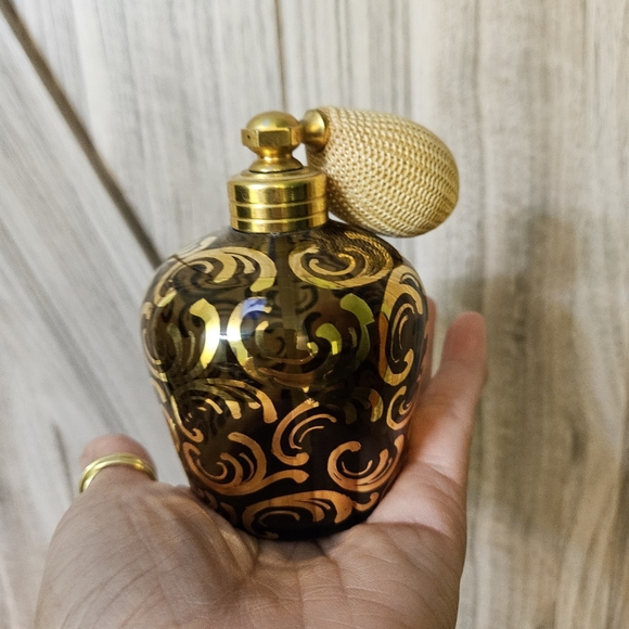 Irice Vintage  Czechoslovakian Glass Atomizer 1940 Perfume Bottle, Hand Painted  - Picture 13 of 13